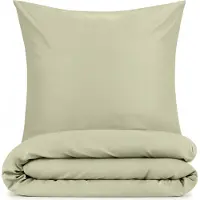Blumtal linge de lit 135x200cm + taie d'oreiller 40x80cm - Microfibre Bed Sheets 135x200cm - 2pcs ensemble linge de lit vert clair