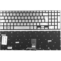 T-ProTek Clavier - couleur : argent - avec éclairage - sans cadre Clavier allemand compatible avec Samsung NP770Z5E-S02DE