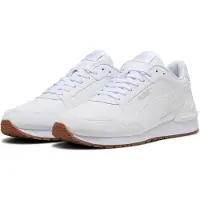 Puma Echtleder Sneaker ST Runner v4 L White-Glacial Gray-Gum, Uni , Herren:47 EU