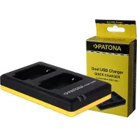 PATONA Chargeur double FM500H (Chargeur de batterie d'appareil photo), Alimentation pour appareil photo, Noir