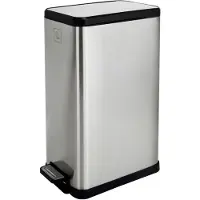 SVITA STM18 Poubelle à pédale 18l incl. seau intérieur Couvercle Softclose Argent