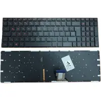 T-ProTek Clavier allemand noir avec éclairage rouge pour Asus ROG Strix GL502VY-FY023T