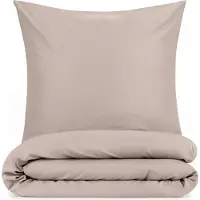 Blumtal linge de lit 135x200cm + taie d'oreiller 40x80cm - Microfibre Bed Sheets 135x200cm - 2pcs set linge de lit Taupe