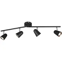 TRIO Spot LED TOULOUSE 3,5 W, 3000 K, 400 lm, métal noir chromé, dimensions : 17 x 78 x 9 cm, IP20, RL