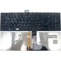T-ProTek FR Clavier noir brillant avec éclairage compatible avec Toshiba Satellite S75T