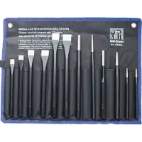 SW-Stahl Jeu de 12 burins et chasse-goupilles