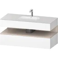Duravit Collection One lavabo à encastrer avec meuble sous-vasque en console, 1200x550x600mm, niche Taupe Matt, QA4787091180010