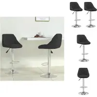 vidaXL Tabouret de bar 2 pcs. noir velours - Tabouret de bar