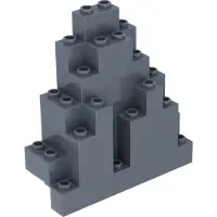 LEGO 3x8x7 Plaque rocheuse LURP Montagne Gris foncé - 6083 NOUVEAU Quantité 10x