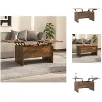vidaXL Table basse chêne fumé 80x50x42,5 cm Bois composite - Tables basses