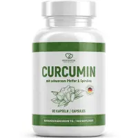 Green Nutrition Capsules de curcumine avec extrait de curcuma et pipérine - 90 capsules végétaliennes - 1x