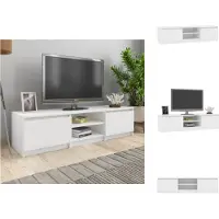 vidaXL Armoire TV Blanc 140×40×35,5 cm Bois composite - Meuble TV