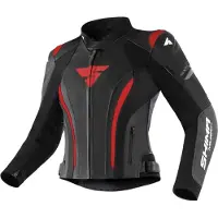 SHIMA Miura 2.0 Femme Noir Rouge Blouson Cuir Taille 32