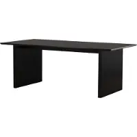 Furnlux Classic FURNLUX Table à manger Vail Black 200cm / Hauptfarbe : Schwarz / Dimensions : 200 x 100 x 75 cm