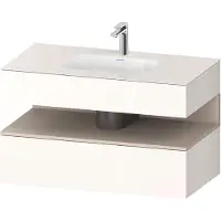 Duravit Collection One lavabo à encastrer avec meuble sous-vasque en console, 1000x550x600mm, niche Taupe Supermatt, QA4786083220010
