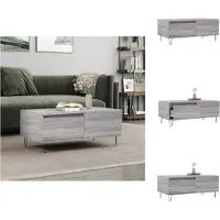 vidaXL Table basse Gris Sonoma 90x50x36,5 cm Bois composite - Tables basses
