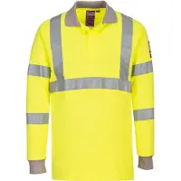 Portwest FR77 Polo ignifugé antistatique à manches longues Yellow Gr. XXL