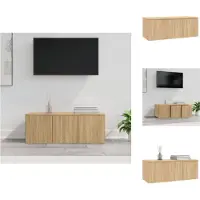 vidaXL Armoire TV Chêne Sonoma 80x34x30 cm Bois composite - Meuble TV