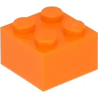 LEGO brique 2x2 3003 - 50 pièces orange