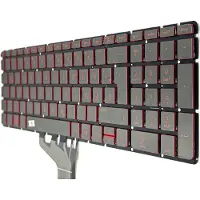 T-ProTek FRANÇAIS - Clavier noir sans cadre avec éclairage compatible avec HP Pavilion 17-AK