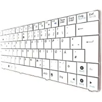 T-ProTek FRANÇAIS - Clavier argent sans cadre pour Sony Vaio SVE14A3V1EW