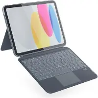 EPICO Clavier rétroéclairé avec étui pour iPad Pro 11"/iPad Air 10,9"/10,9" M1/M2/M3 - FR
