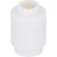 LEGO brique ronde 1x1 blanche