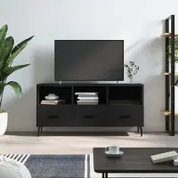 Prolenta Maison Exclusive - Meuble TV noir 102x36x50 cm Matériau dérivé du bois