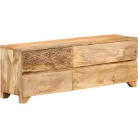 Prolenta Maison Exclusive - Meuble TV en bois massif de manguier 110 x 30 x 40 cm