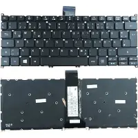 T-ProTek FR - Clavier avec éclairage sans cadre compatible avec Acer Aspire V3-331
