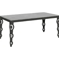 Itamoby Table Extensible 90X180/440 Cm Karamay Evolution Ciment Structure Anthracite