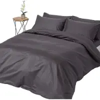 Homescapes Literie anthracite densité de fil 1000, 230 x 220 cm