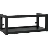 Syfax Cadre de lavabo de salle de bain mural Noir 79x38x31 cm Fer