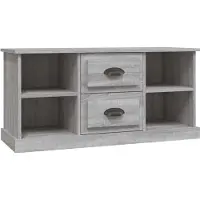 Syfax Meuble TV sonoma gris 99,5x35,5x48 cm bois d'ingénierie