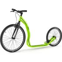 Yedoo Trexx Sport Alloy Scooter Trottinette - pour adultes et adolescents, jusqu'à 130 kg, avec pneus gonflables 26/20 et guidon réglable vert