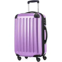 Hauptstadtkoffer Alex - Bagage à main valise rigide avion extensible trolley cabine Carry-On Hand Luggage Hardcase, 4 roulettes, 55 cm, 42 L,Lilas