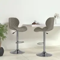 Prolenta Maison Exclusive - Lot de 2 tabourets de bar en velours gris clair
