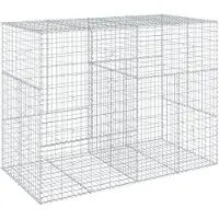 vidaXL Gabion avec couvercle 200x100x150 cm Fer galvanisé