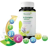 Biostile Complexe de vitamines B + Silicium – Soutient l'énergie, la peau et le système nerveux