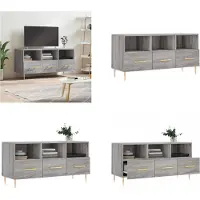 vidaXL Armoire TV Gris Sonoma 102x36x50 cm Bois composite - Armoire TV - Meubles TV - Support TV