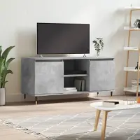 Prolenta Maison Exclusive - Meuble TV gris béton 104x35x50 cm Matériau dérivé du bois