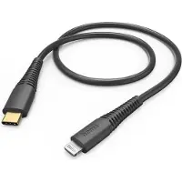 Hama Câble de charge, USB-C - Lightning, 1,5 m, noir