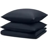 Blumtal , linge de lit 200x200cm + 2x taies d'oreiller 80x80cm - Microfibre Bed Sheets 200x200cm - Set de 3 draps de lit bleu foncé