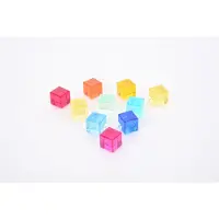 TickiT Cubes "Gem" de , 0,8 cm de côté, 10 pièces, en acrylique