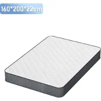 HENGDA Matelas à ressorts ensachés Premium 7 zones 160x200x22cm Tissu doux et confortable Excellente élasticité H3 Améliorer le sommeil