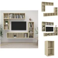 vidaXL Ensemble de 4 meubles TV Chêne Sonoma Matériau dérivé du bois - Meuble TV