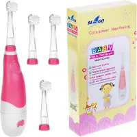 Seago brosse à dents sonique SG-902, Brosses à dents : 4 pces, Brosse à dents sonique pour enfants rose