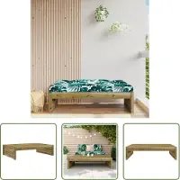 The Living Store Tabouret de jardin 120x80 cm Bois de pin imprégné