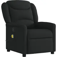Syfax Fauteuil de massage inclinable Noir Tissu