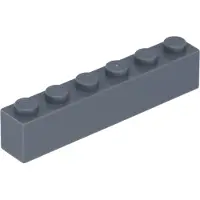 LEGO 10 pièces 3009 Brick 1x6 Part Basic Bricks 10 Sombre Gris Bleuâtre